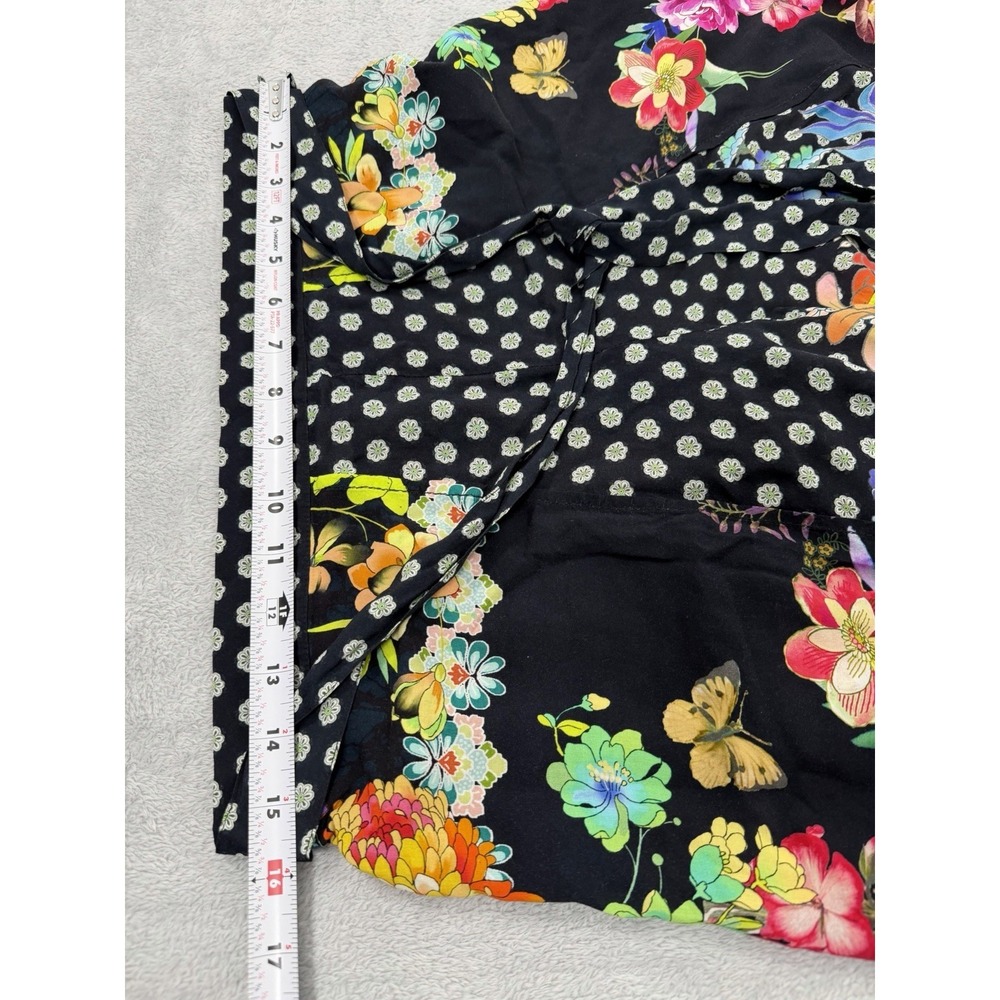 Johnny Was Dreamer Pants Womens Large Floral Boho Wrap Bohemian Ankle Relaxed - Picture 7 of 9